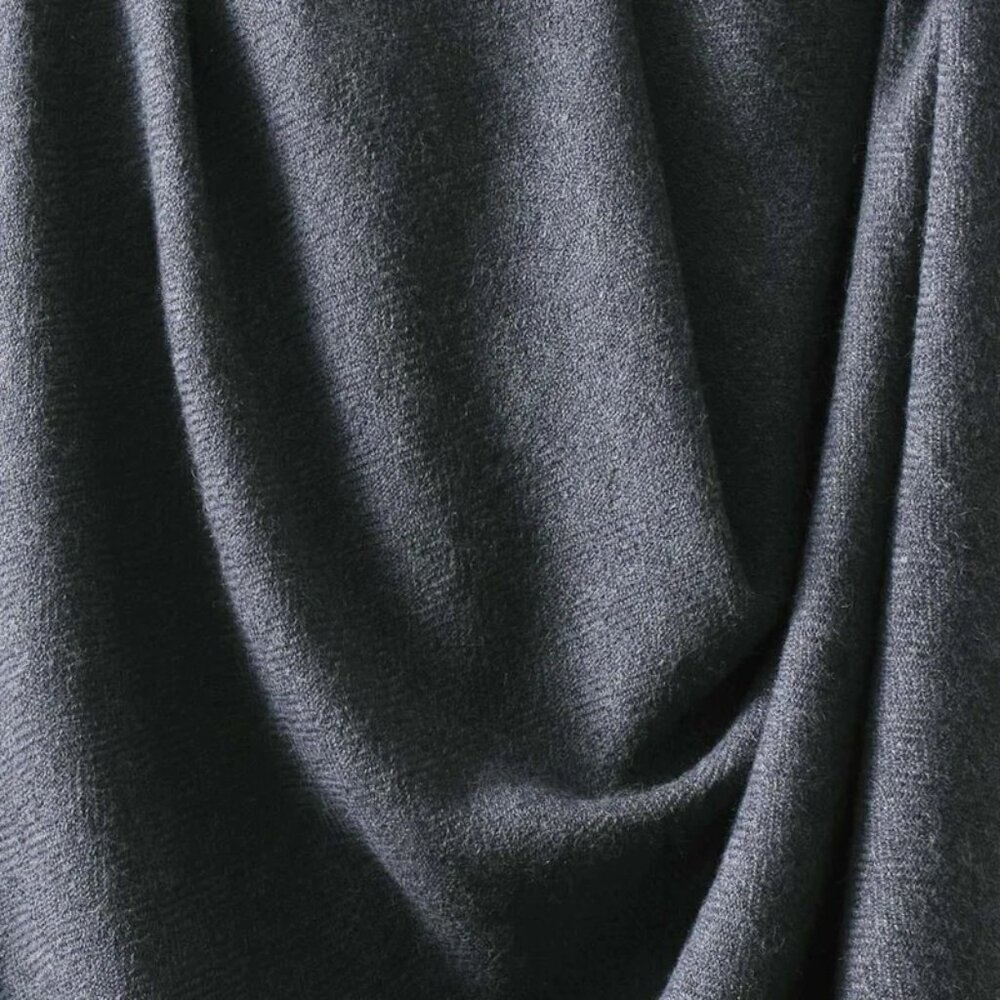 The Citizenry - La Calle - Handwoven Baby Alpaca Throw - Stone Blue - 70" x 50" - Picture 4 of 6